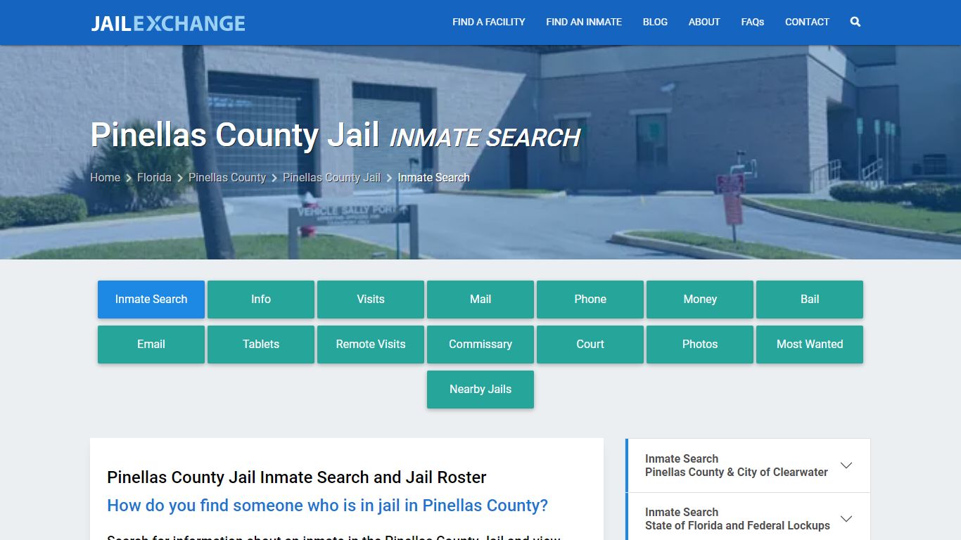Inmate Search: Roster & Mugshots - Pinellas County Jail, FL - Jail Exchange